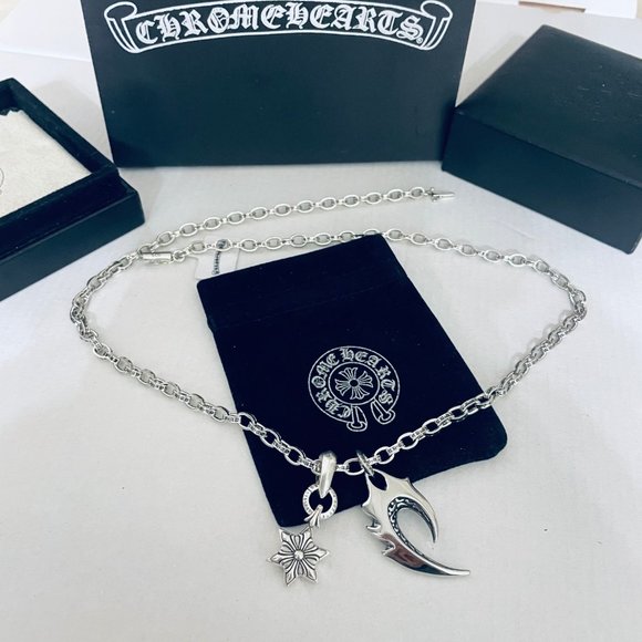 Other - Chrome Hearts Vintage Wolf Tooth* Hexagram✡Pendant Alphabet Necklace